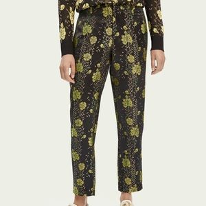 Scotch & Soda Floral Jacquard Tailored Pants